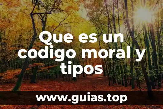 Que es el codigo in moral 8 Que es un codigo moral y tipos