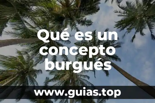 Qué es la revista concepto 8 Qué es un concepto burgués