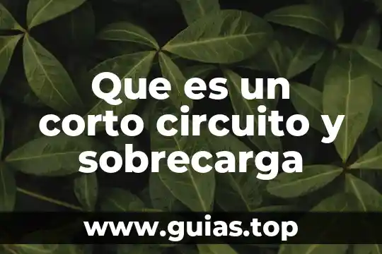 Que es circuito economico concepto 4 Que es un corto circuito y sobrecarga