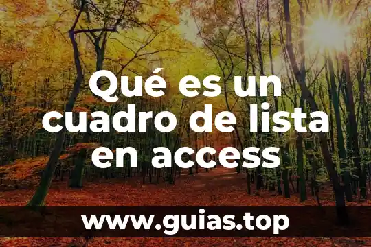 Que es tipo de datos en access 3 Qué es un cuadro de lista en access