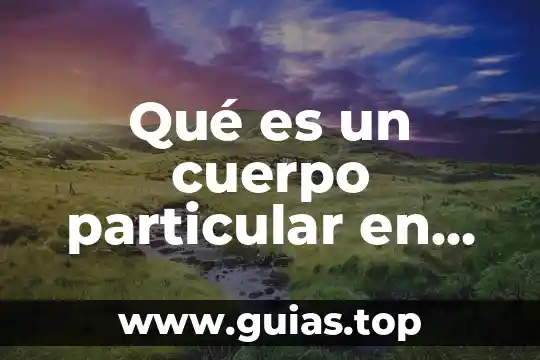 Qué es un mp3 en el cuerpo humano 3 Qué es un cuerpo particular en física
