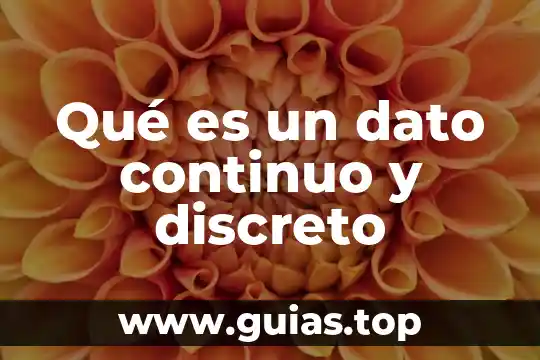Que es un dato para bases de datos en access 7 Qué es un dato continuo y discreto