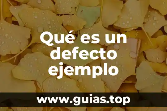 Que es justicia y un ejemplo de ello yahoo 4 Qué es un defecto ejemplo