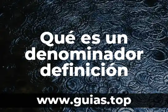 Que es la definición de un reglamento 6 Qué es un denominador definición