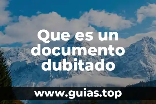 Que es un documento base de cotejo concepto 7 Que es un documento dubitado