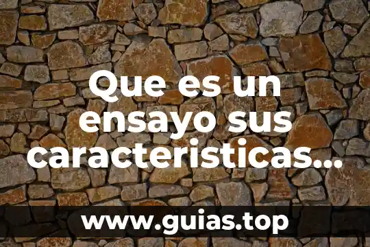 Que es un texto y su estructura 7 Que es un ensayo sus caracteristicas funcion estructura