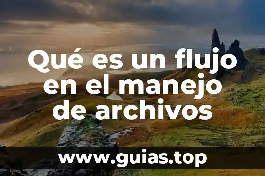 Que es el flujo del agua 4 Qué es un flujo en el manejo de archivos