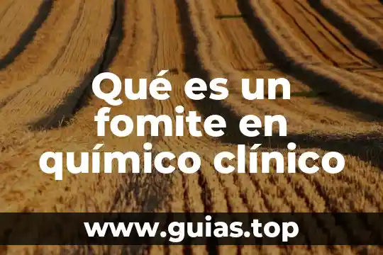 Qué es un fomite en químico clínico