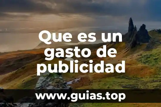 Que es el gasto publico y de que esta compuesto 5 Que es un gasto de publicidad