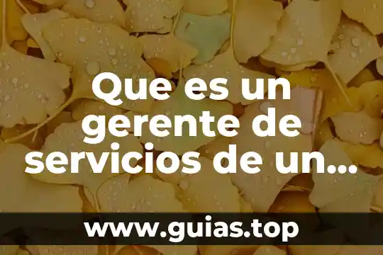 Que es productividad en un restaurante 4 Que es un gerente de servicios de un restaurante