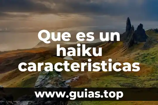 Que es un haiku caracteristicas