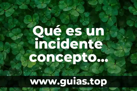 Que es ente concepto juridico 5 Qué es un incidente concepto jurídico