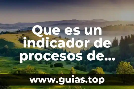 Que es un indicador en el concepto quimica 4 Que es un indicador de procesos de calodad