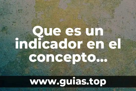 Que es el indicador gri 8 Que es un indicador en el concepto quimica
