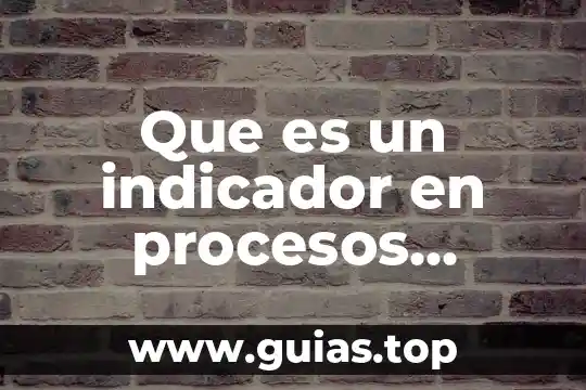 Que es un indicador en el concepto quimica 6 Que es un indicador en procesos industriales
