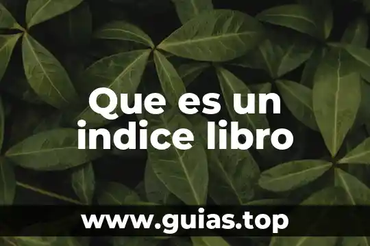 Que es libro luna de pluton 8 Que es un indice libro