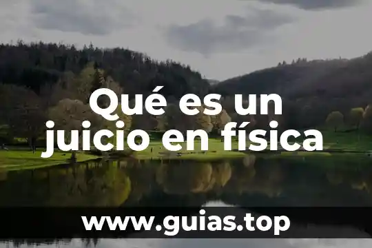 Qué es un juicio reivindicatorio en México 5 Qué es un juicio en física