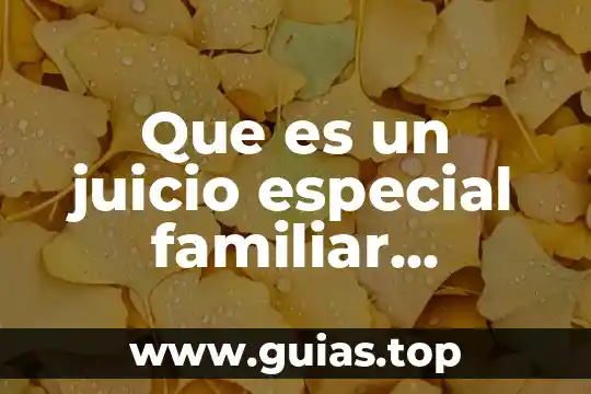 Que es un sistema de prevencion 3 Que es un juicio especial familiar prevencion