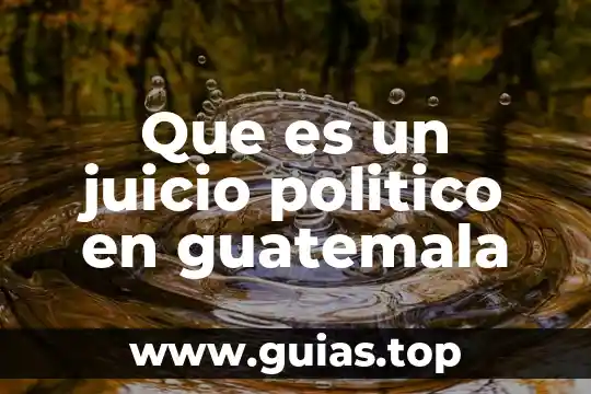 Que es un auge politico 8 Que es un juicio politico en guatemala