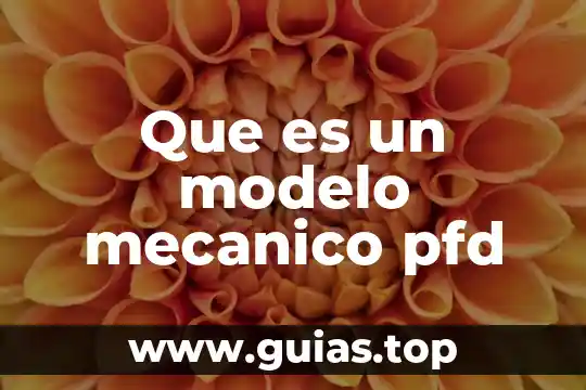 Línea de distribución de agua qué es 3 Que es un modelo mecanico pfd