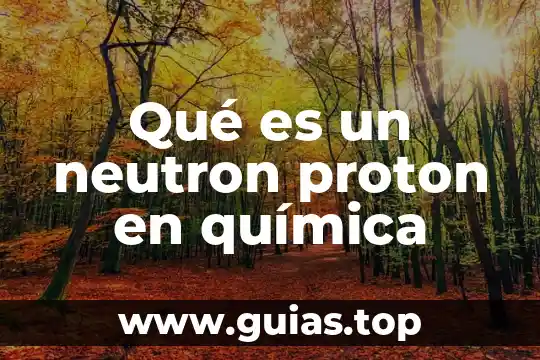 ¿Qué es el número Dín? 8 Qué es un neutron proton en química