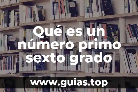 Que es una guía de estudio sexto de primaria 4 Qué es un número primo sexto grado