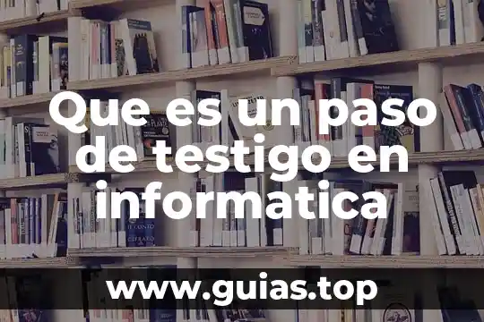 Limitaciones al paso del agua que es 6 Que es un paso de testigo en informatica