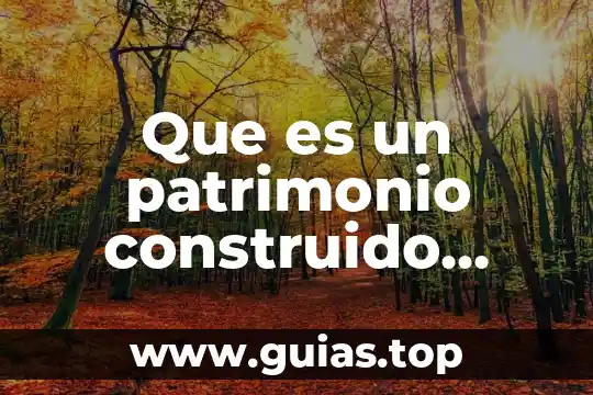 Que es patrimonio de persona moral 4 Que es un patrimonio construido significado