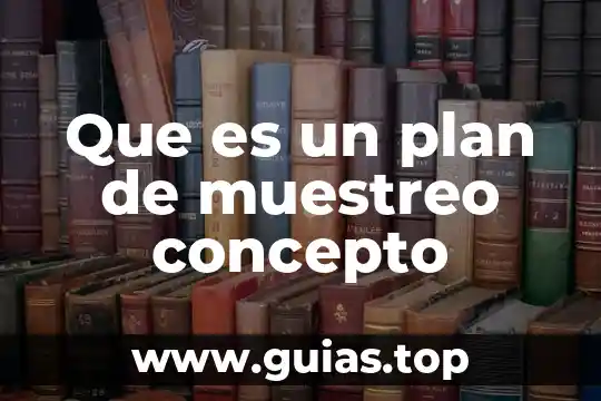Que es un marco muestreo 5 Que es un plan de muestreo concepto