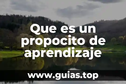 Que es un principio del aprendizaje 3 Que es un propocito de aprendizaje