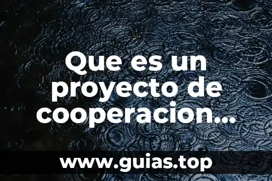 Que es cooperacion de los juegos 7 Que es un proyecto de cooperacion definicion