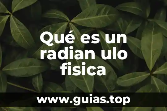 Que es tm en fisica 7 Qué es un radian ulo fisica