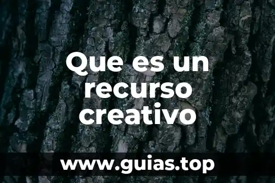 Que es un recurso acuicola 3 Que es un recurso creativo