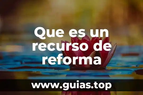 Que es energia como recurso natural 4 Que es un recurso de reforma