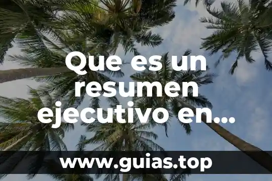 En pocas palabras que es un y ser individual 5 Que es un resumen ejecutivo en pocas palabras