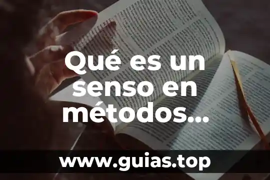 Que es un metodos numericos 3 Qué es un senso en métodos numéricos