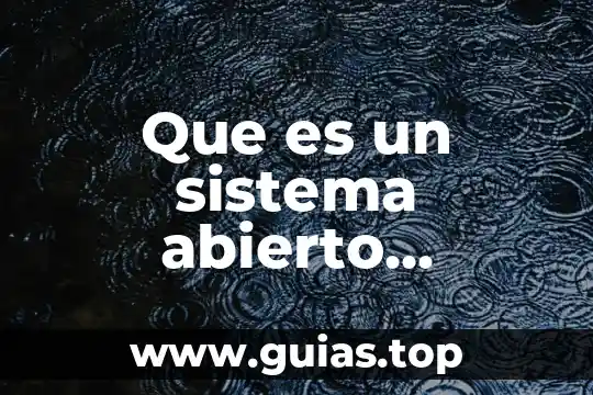 Que es el testamento abierto méxico 7 Que es un sistema abierto equilubrio
