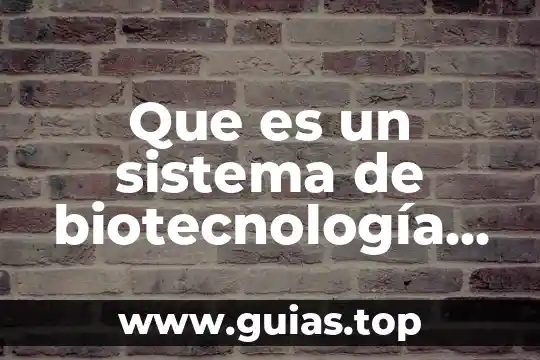 Que es un sistema de descanso 3 Que es un sistema de biotecnología del siglo xxi