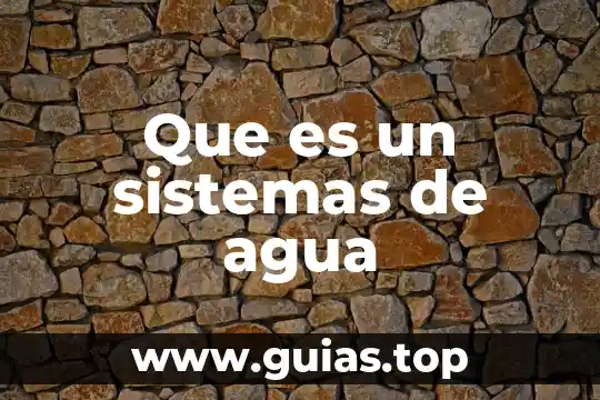 Que es la comision mundial del agua 4 Que es un sistemas de agua
