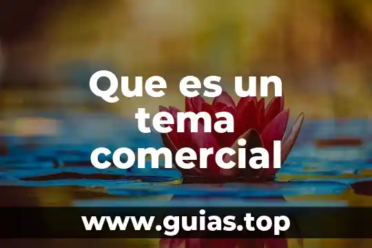 Qué es un concepto importante de algún tema 7 Que es un tema comercial