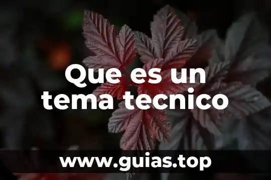 Que es requerimiento tecnico 4 Que es un tema tecnico