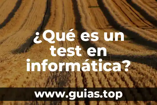 Que es ser bonita test para saber 3 ¿Qué es un test en informática?