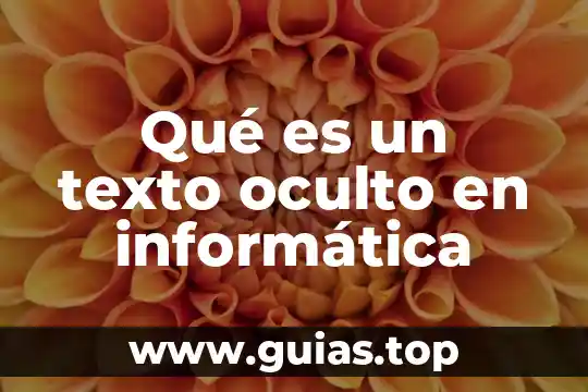 En informatica que es el cpu 3 Qué es un texto oculto en informática