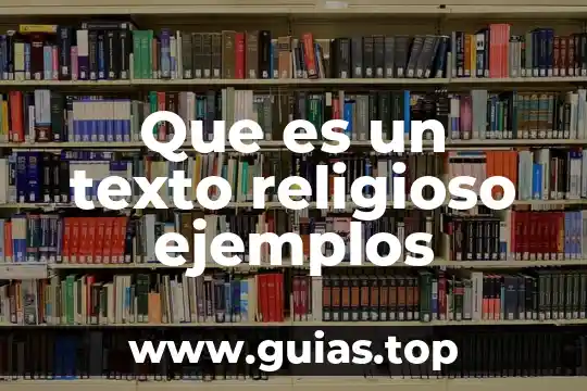 Que es ser comp 5 Que es un texto religioso ejemplos