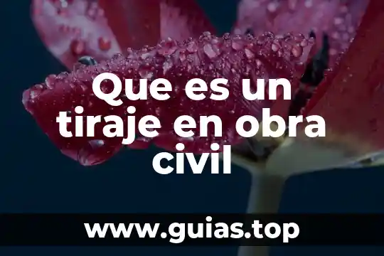 Qué es un lavadero obra 4 Que es un tiraje en obra civil