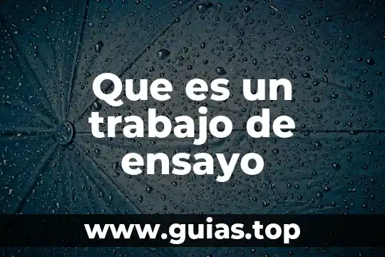 Que es el trabajo forzoso 8 Que es un trabajo de ensayo
