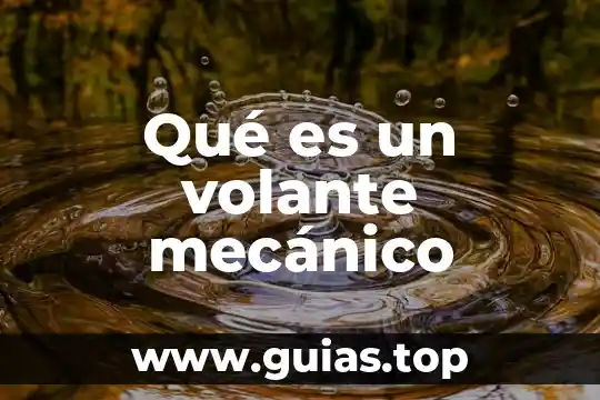 Qué es una reglas concepto 5 Qué es un volante mecánico
