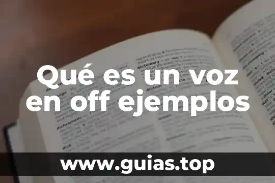 Que es velocidad y sus tipos ejemplos 6 Qué es un voz en off ejemplos