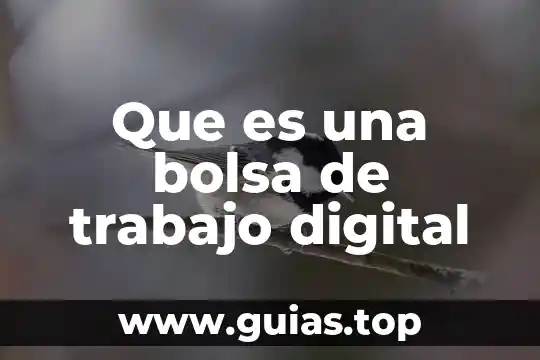 Que es la bolsa de cambio 6 Que es una bolsa de trabajo digital
