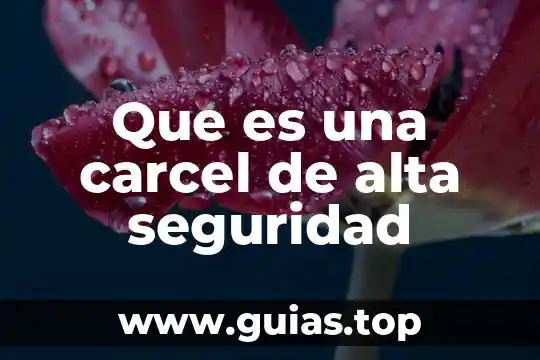 Que es el subproducto animal 6 Que es una carcel de alta seguridad